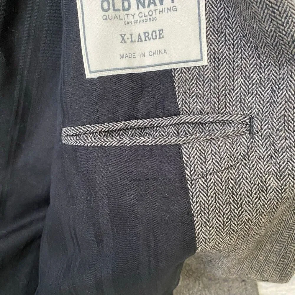 Old Navy men X-Large wool blend 2 button blazer inner and outer chest pocket